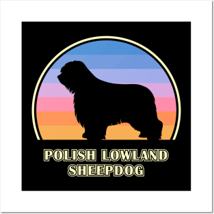 Polish Lowland Sheepdog Vintage Sunset Dog Posters and Art